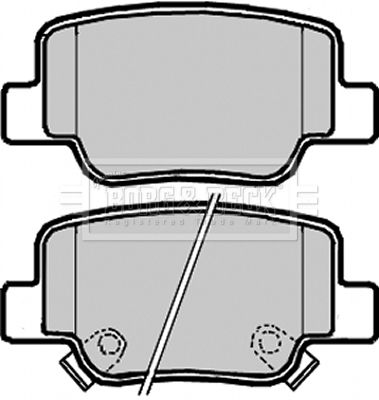 BORG & BECK Комплект тормозных колодок, дисковый тормоз BBP2241